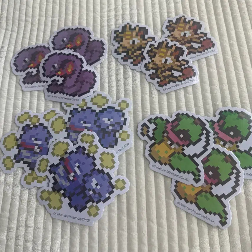 [BUNJANG] Pokemon Pixel Stickers (Abra, Weezing, Meowth, Victreebel) / cu 포켓몬 스티커 빅스티커 픽셀 아보크 또도가스 나옹 우츠보트