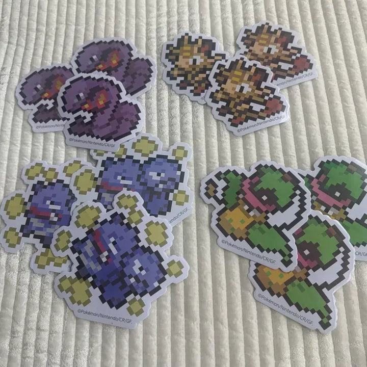 [BUNJANG] Pokemon Pixel Stickers (Abra, Weezing, Meowth, Victreebel) / cu 포켓몬 스티커 빅스티커 픽셀 아보크 또도가스 나옹 우츠보트