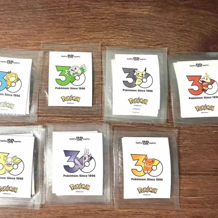 [BUNJANG] Baskin Robbins Pokémon 30th Anniversary Logo Stickers / 배스킨라빈스 30주년 로고 포켓몬 스티커