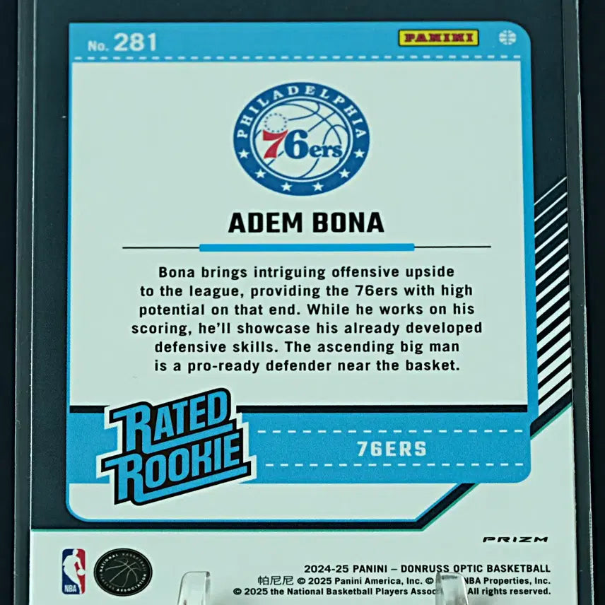 [BUNJANG] SSP Adem Bona Donruss Optic Rookie Card / [SSP] 아뎀 보나 돈러스 옵틱 루키 카드