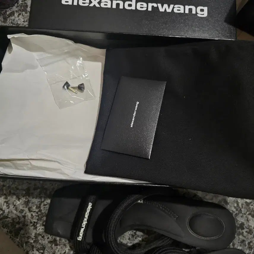 [BUNJANG] Alexander Wang Black Leather Mule Sandals Heel Size 38 / 알렉산더왕 샌들 힐 뮬 블랙샌들 정품 38사이즈
