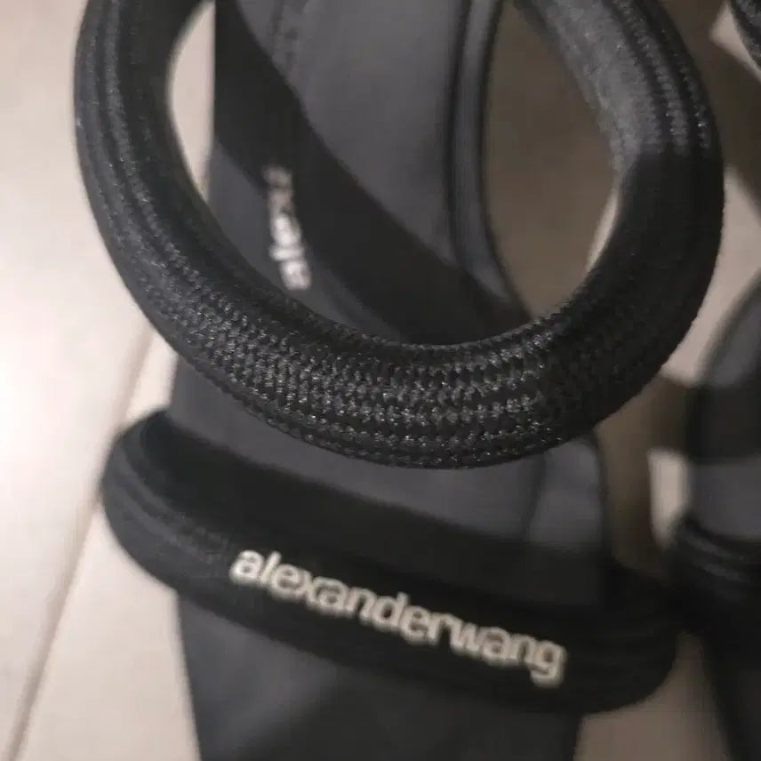 [BUNJANG] Alexander Wang Black Leather Mule Sandals Heel Size 38 / 알렉산더왕 샌들 힐 뮬 블랙샌들 정품 38사이즈