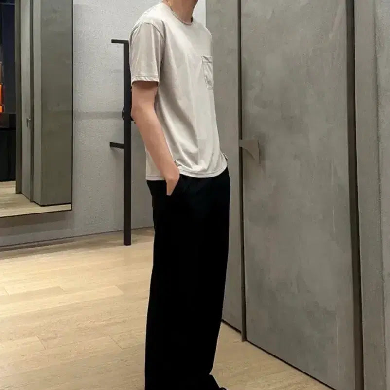 [BUNJANG] COOR Supima Cotton Semi-Oversized U-Neck T-Shirt (Light Grey/S) / 쿠어 수피마 코튼 세미오버핏 U넥 티셔츠 (라이트그레이/S) 인템포무드