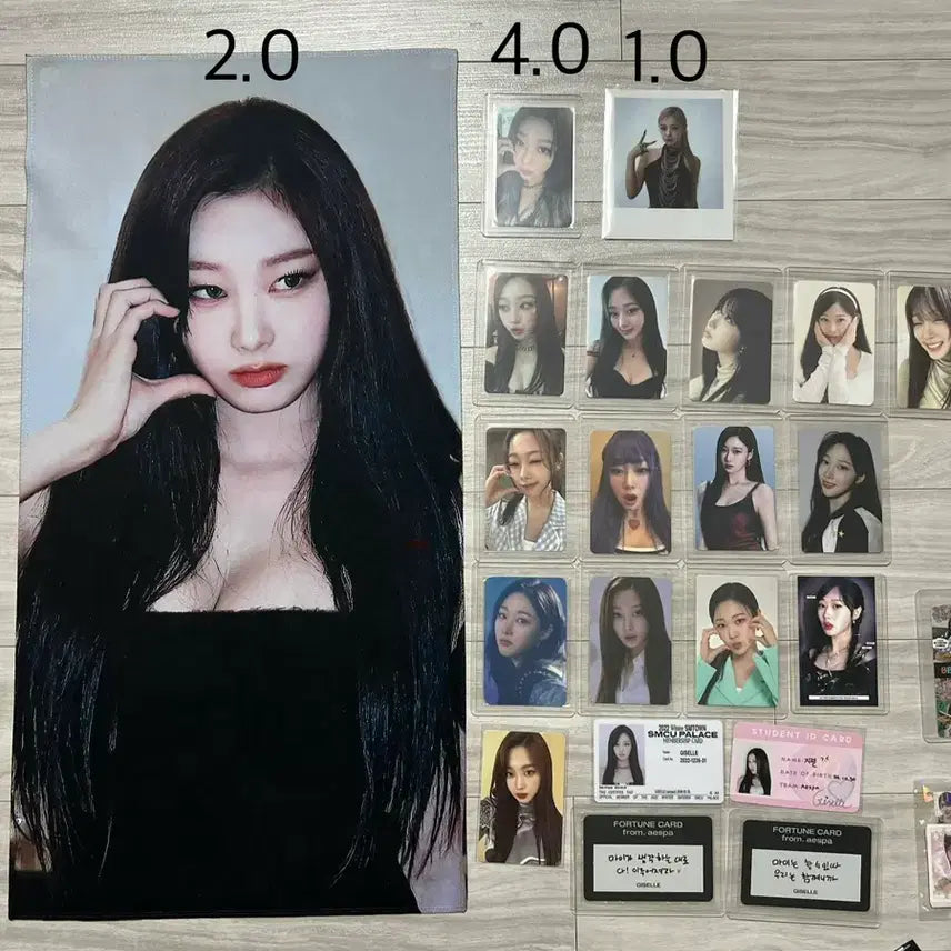 [BUNJANG] Aespa Giselle Slogan Photocard Polaroids / 에스파 지젤 슬로건 포토카드 폴라 포카