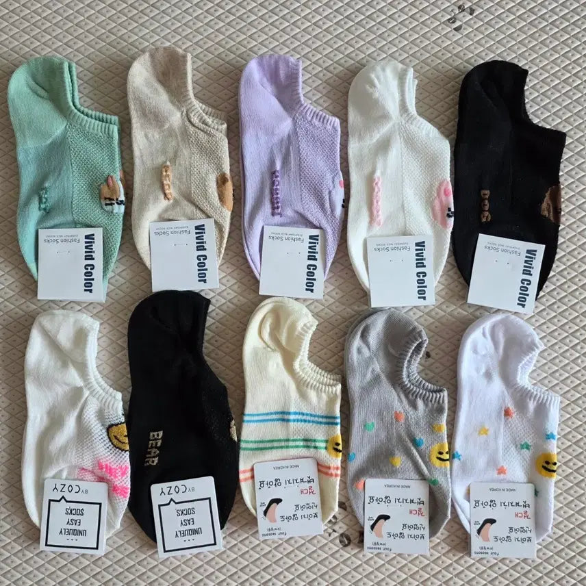 [BUNJANG] Korean Made Mesh No-Show Socks (10 Pairs) / 국산 *덧신양말* 메쉬 *10컬레* 새제품*