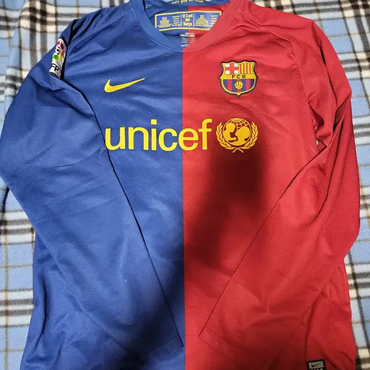 [BUNJANG] FC Barcelona 2008-2009 Lionel Messi Long-Sleeve Jersey (International Edition, Size M) / 바르셀로나 08 09 메시 긴팔 유니폼 해외판 m사이즈