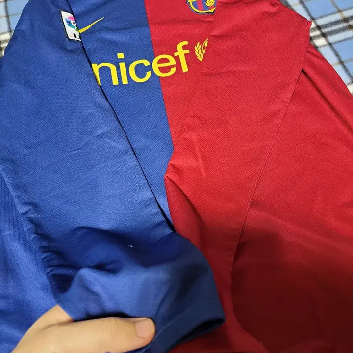[BUNJANG] FC Barcelona 2008-2009 Lionel Messi Long-Sleeve Jersey (International Edition, Size M) / 바르셀로나 08 09 메시 긴팔 유니폼 해외판 m사이즈