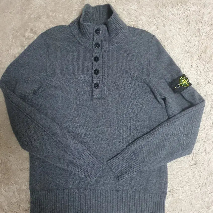 [BUNJANG] Stone Island Half-Zip Knit Size 95-100 / 스톤아일랜드 반집업 니트 사이즈 95~100