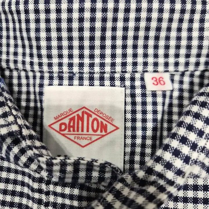 [BUNJANG] Danton Gingham Check Shirt Navy / Danton 깅엄 체크 네이비 셔츠(새상품)