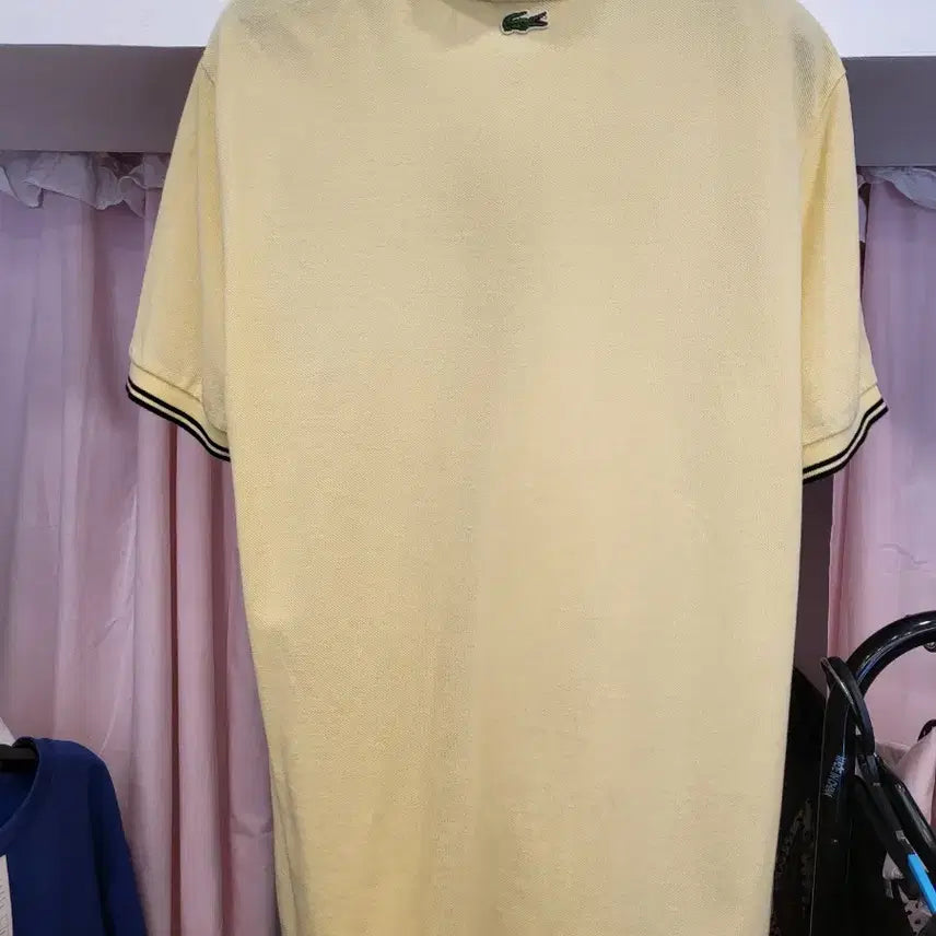 [BUNJANG] Lacoste Yellow Collar T-Shirt / 라코스테 카라티 옐로우