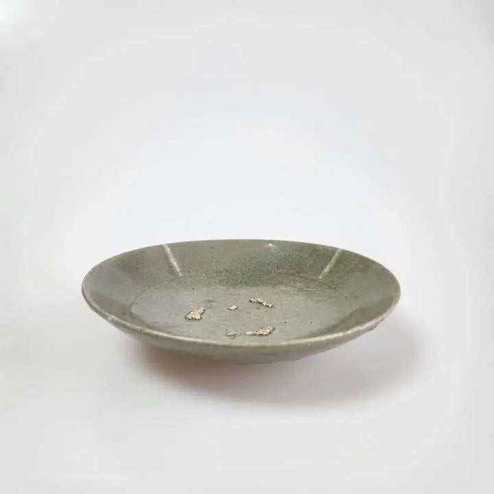 [BUNJANG] Antique Goryeo Dynasty Celadon White Inlaid Line Pattern Plate / 골동품 고려시대 제작된 고려청자 백상감 접시