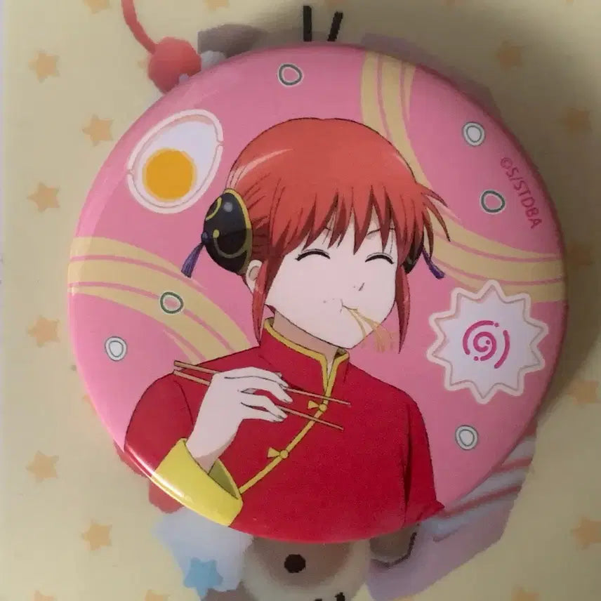 [BUNJANG] Gintama Kagura Ramen Can Badge / 은혼 카구라 캔뱃지 라멘 캔뱃지