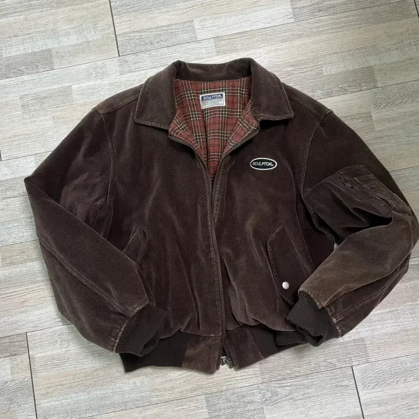 [BUNJANG] Sculptor Corduroy Bomber Jacket Brown / 스컬프터 코듀로이 봄버 자켓 A1482