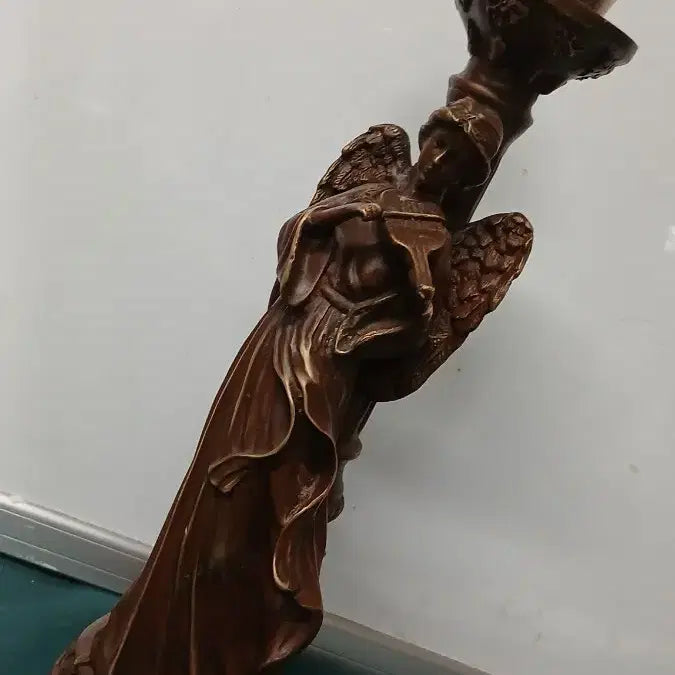 [BUNJANG] European Vintage Bronze Angel Motif Candlestick Holder / 천사동브론즈(유럽빈티지)