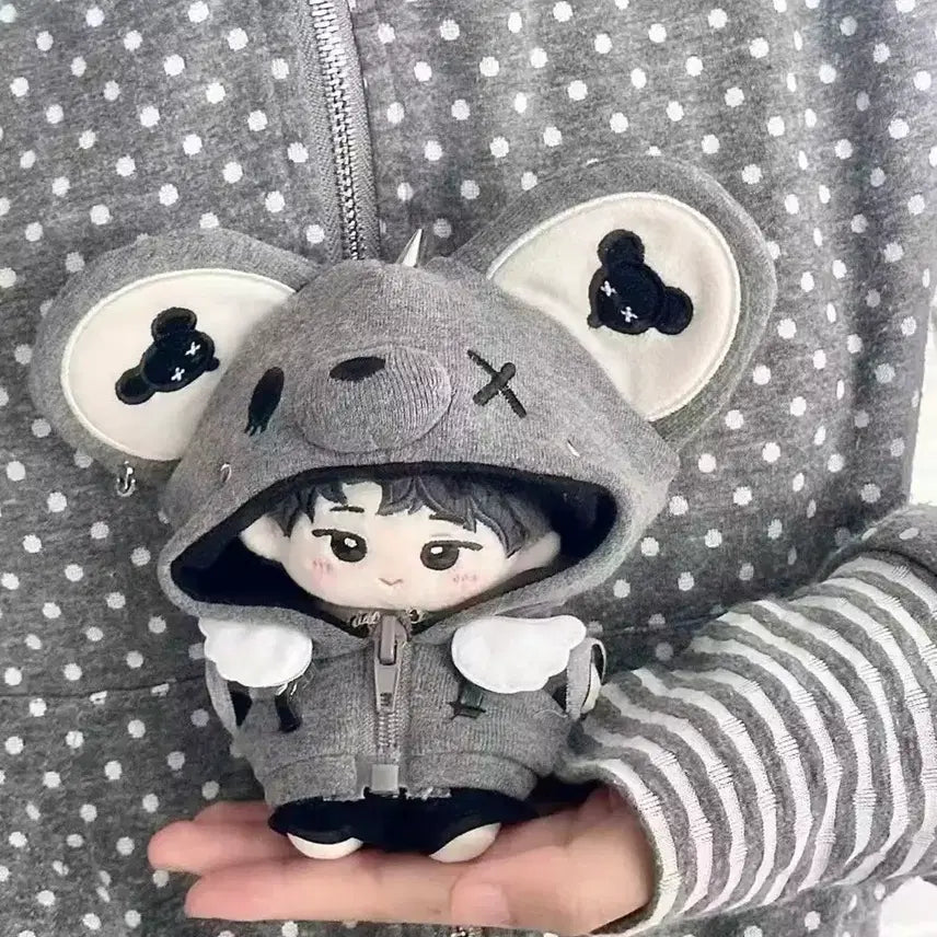 [BUNJANG] Handmade 10/20cm Punk Mouse Plushie Outfit / 핸드메이드 10/20cm 펑크 쥐 솜인형 의상 / 갈아입히기 옷