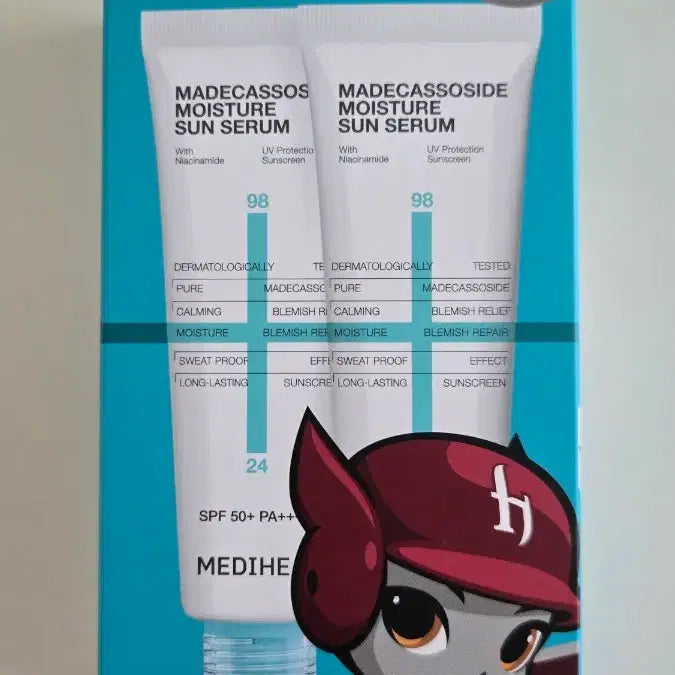 [BUNJANG] Mediheal Madecassoside Moisture Sun Serum SPF 50+ PA++++ (1+1 Special Edition) / KBO x 키움)새제품 메디힐 마데카 수분선세럼 1+1 기획