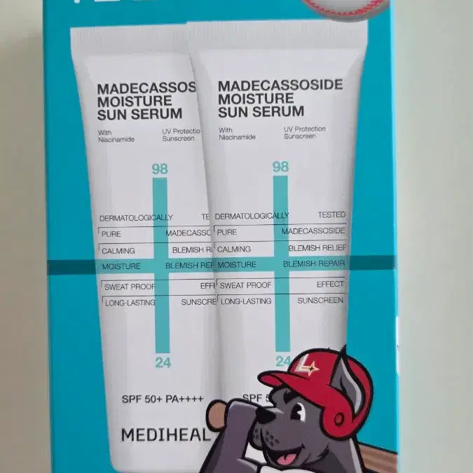 [BUNJANG] Mediheal Madecassoside Moisture Sun Serum SPF 50+ PA++++ (1+1 Set) / KBO x SSG)새제품 메디힐 마데카 수분선세럼 1+1 기획