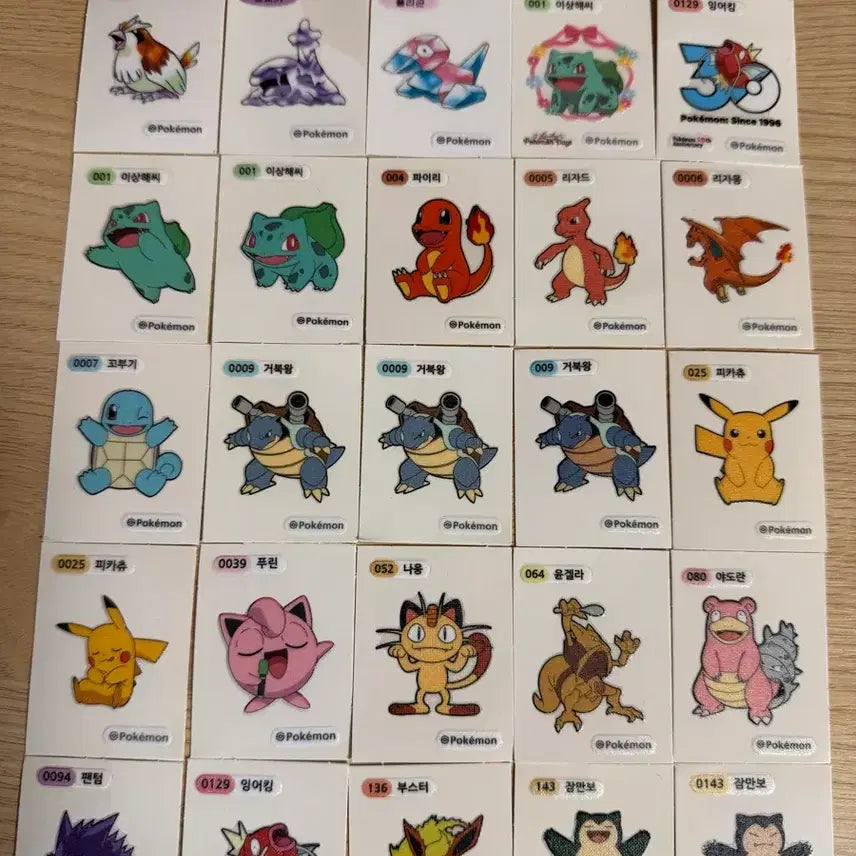 [SOLD OUT] 포켓몬 띠부씰 45종