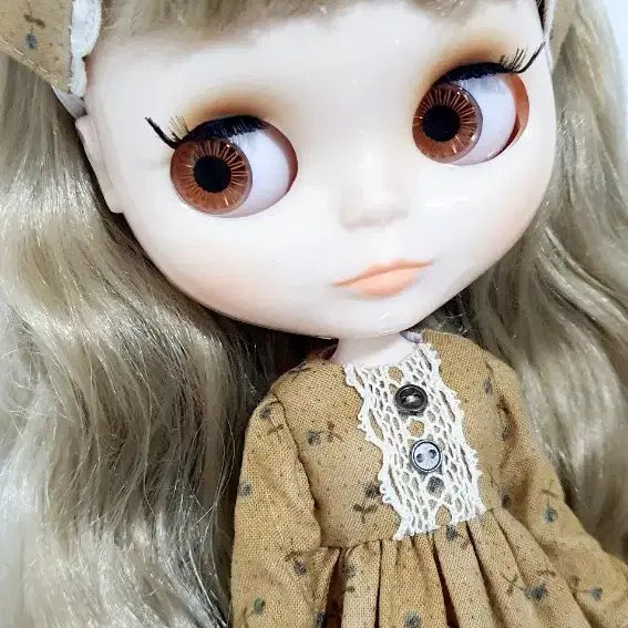 [BUNJANG] Bryce (Fake) Compatible Dress &amp; Headband Set / 브라이스옷(페이크) 호환의상