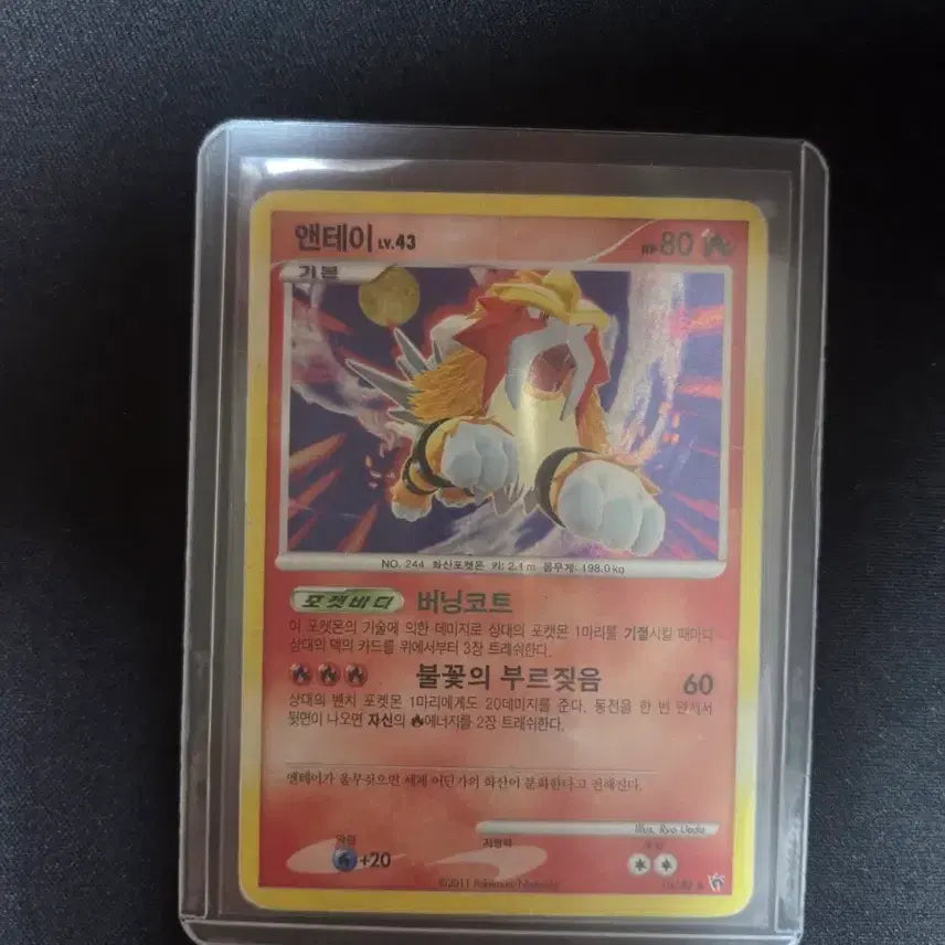 [BUNJANG] Pokemon Card Entei LV.43 C Grade / 포켓몬 카드 앤테이 LV.43 C급