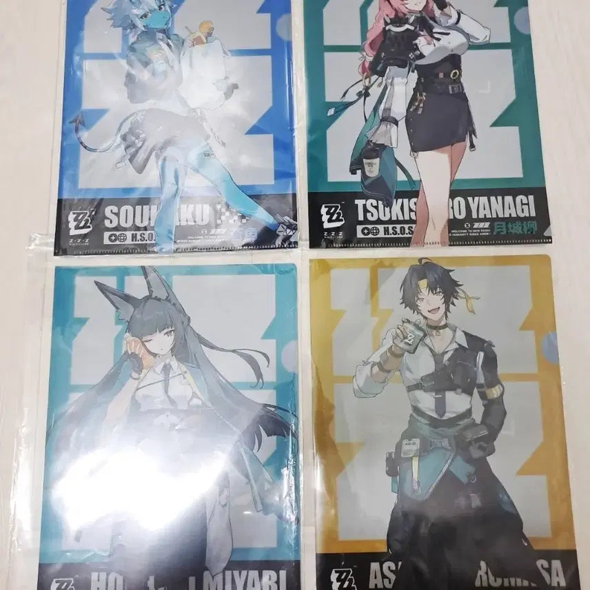 [BUNJANG] Zenless Zone Zero Family Mart Collaboration Clear File Bundle Set / 젠레스 존 제로/젠존제 패밀리 마트 콜라보 클리어 파일 일괄