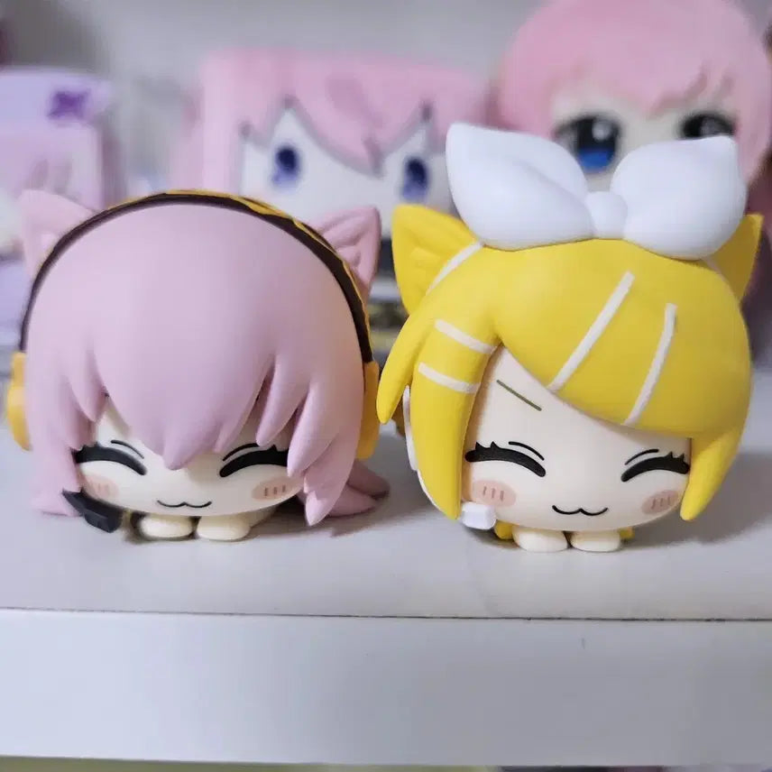[BUNJANG] Kagamine Rin &amp; Megurine Luka Ohiruneko Figure Set / 급전) 카가미네 린 메구리네 루카 오히루네코 피규어