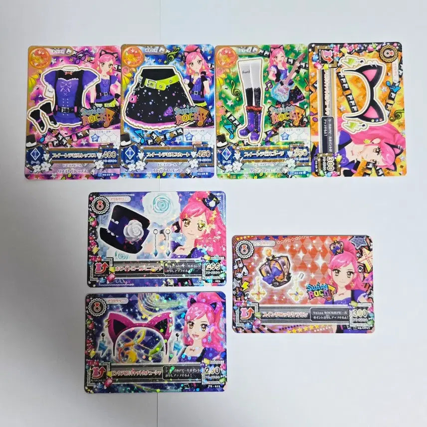 [BUNJANG] Aikatsu! Seira Set Trading Cards and Badge Bundle / 아이카츠 세이라 일판 카드일괄 아이엠스타 프레 악세 캔뱃지 특전 세라