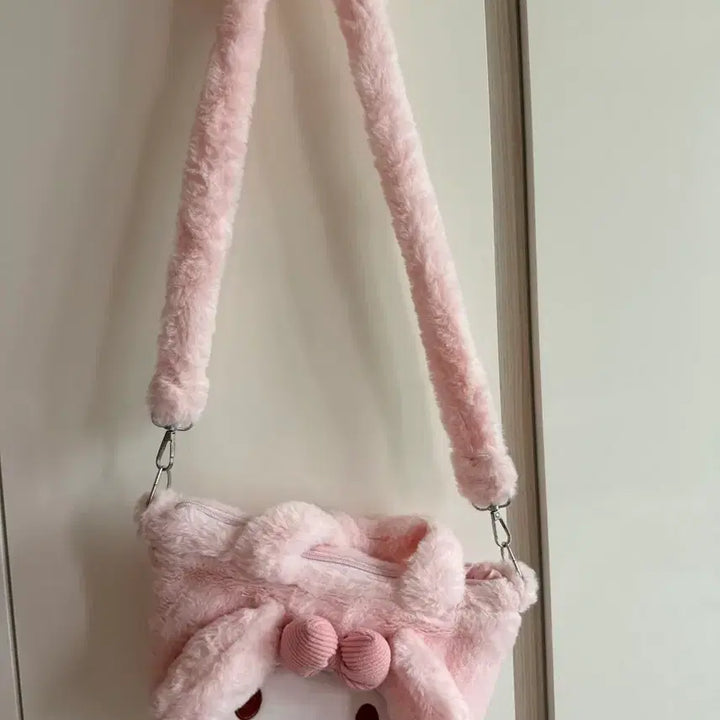 [BUNJANG] Sanrio My Melody Pink Fur Tote Bag / 산리오 마이멜로디  털 토트백