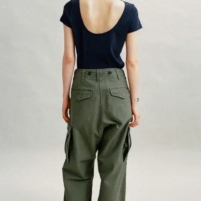 [BUNJANG] URBANIC30 Curve U-Neck Ribbed Tee Navy / 얼바닉30 Curve Tee