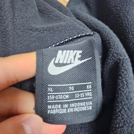 [BUNJANG] Nike Fleece Windbreaker XL Black / 나이키 후리스 바람막이 XL 블랙