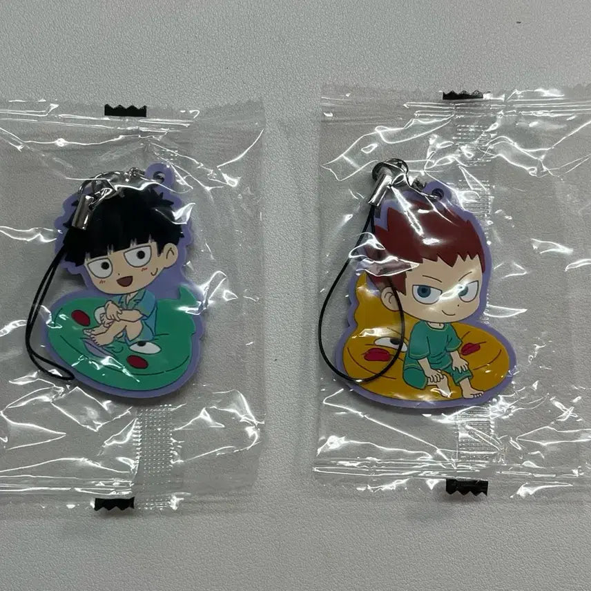 [BUNJANG] Mob Psycho 100 Mob &amp; Shigeo Gacha Rubber Keychain Bundle Set / 모브사이코100 몹싸 모브 쇼우 가챠 러버 키링