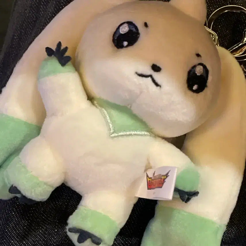[BUNJANG] Digimon Terriermon Plush Keychain / 디지몬 테리어몬 인형 키링