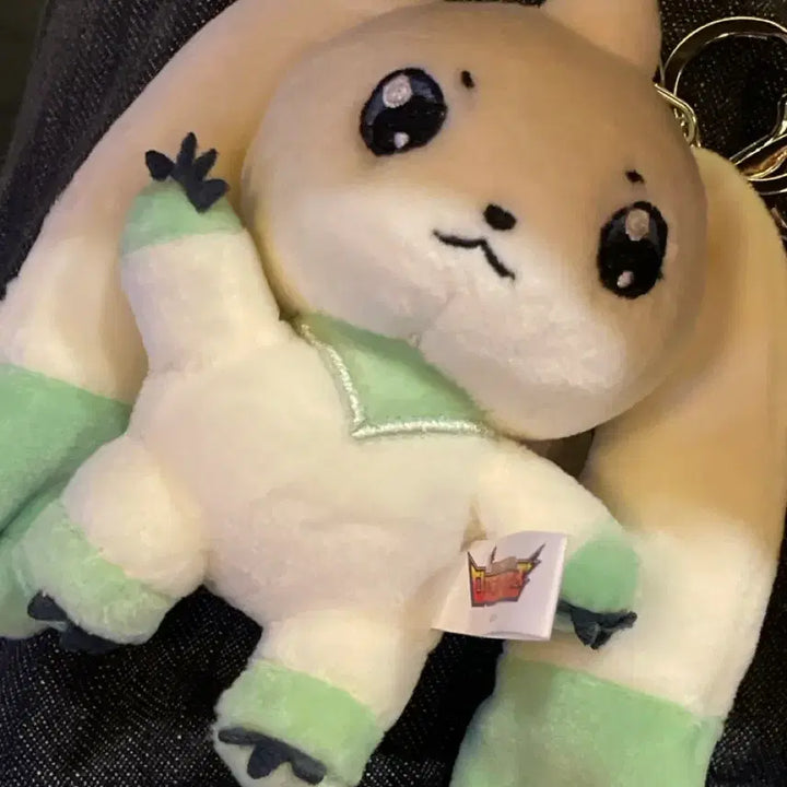 [BUNJANG] Digimon Terriermon Plush Keychain / 디지몬 테리어몬 인형 키링