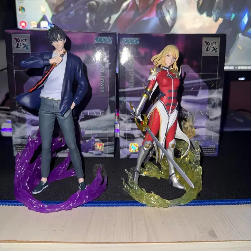 [BUNJANG] Solo Leveling Sung Jinwoo &amp; Cha Hae-in Figure Set / 나혼자만레벨업 나혼렙 성진우 차해인 피규어 (세트판매)