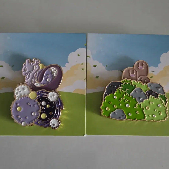 [BUNJANG] Isaac Toast Pokemon Pins Mewtwo, Diglett / 이삭토스트 포켓몬 뱃지 뮤츠 닥트리오