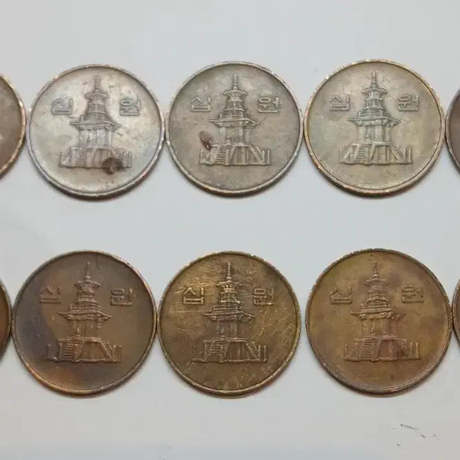 [BUNJANG] 1985 South Korean 10 Won Coins - Bundle of 10 / 1985년 10원 동전 10개 일괄
