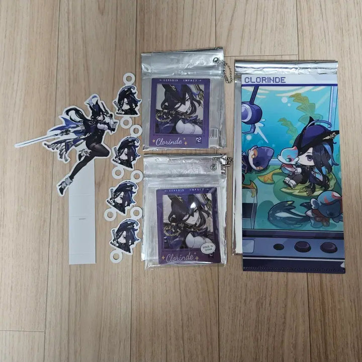 [BUNJANG] Genshin Impact Cafe Clorinde Set: Polaroid, Food Stand, Straw Pick, File / 원신 카페 클로린드 폴라로이드 + 푸드스탠드 +빨대픽 + 파일 일괄