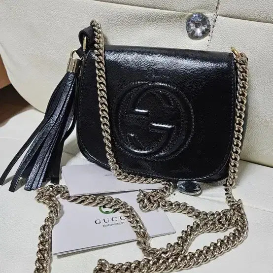 [BUNJANG] Gucci Soho Tassel Mini Crossbody Bag / 정품 구찌 소호 태슬미니 크로스백
