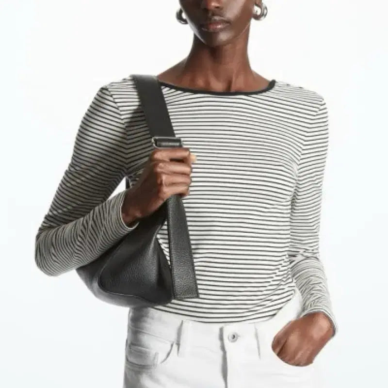 [BUNJANG] COS Long Sleeve Scoop Neck Top - Stripe / COS 롱 슬리브 스쿱넥 탑