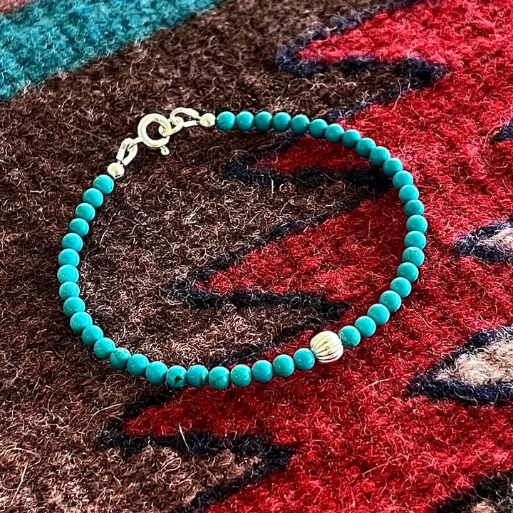 [BUNJANG] Turquoise Bracelet 21cm 925 Sterling Silver / 터키석 팔찌 21cm 925실버