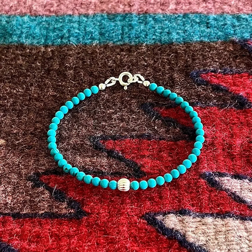[BUNJANG] Turquoise Bracelet 21cm 925 Sterling Silver / 터키석 팔찌 21cm 925실버