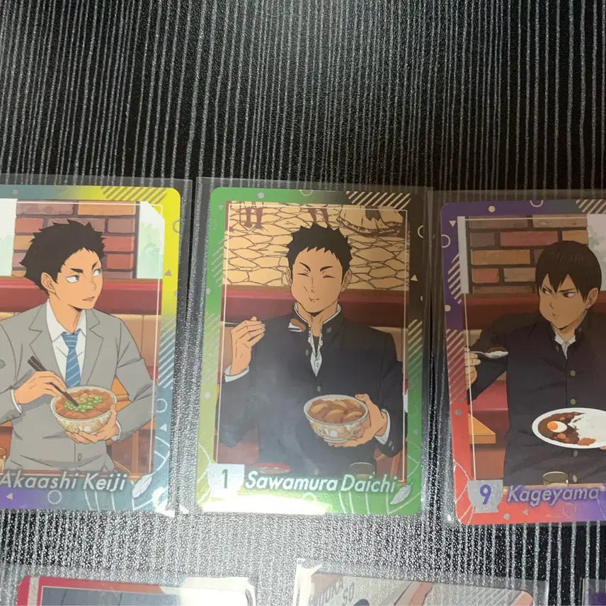 [BUNJANG] Haikyu!! Sukiya Event Limited Cards &amp; Clear Card Bundle Set / 하이큐 일본 현장 스키야 이벤트 한정카드3장 + 클리어카드 일괄