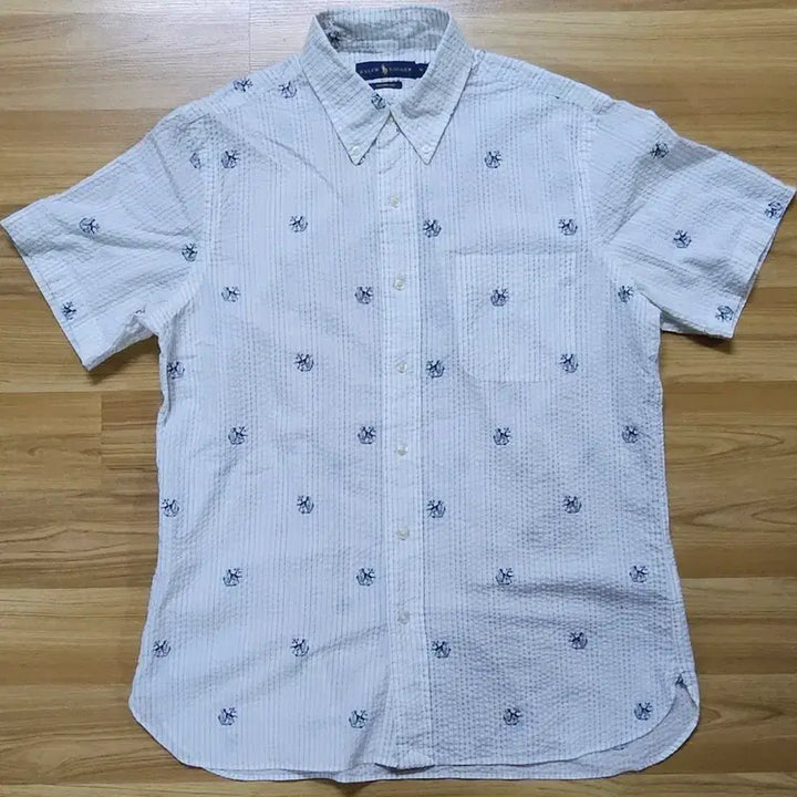 [BUNJANG] Polo Ralph Lauren Seersucker Short-Sleeve Shirt / 폴로 랄프로렌 시어서커 반팔 셔츠