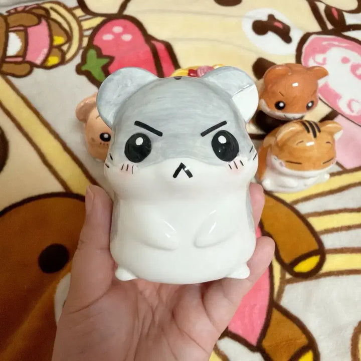 [BUNJANG] Classic Hamster Club Ceramic Piggy Bank Full Set / [풀세트] 고전 햄스터클럽 도자기 저금통