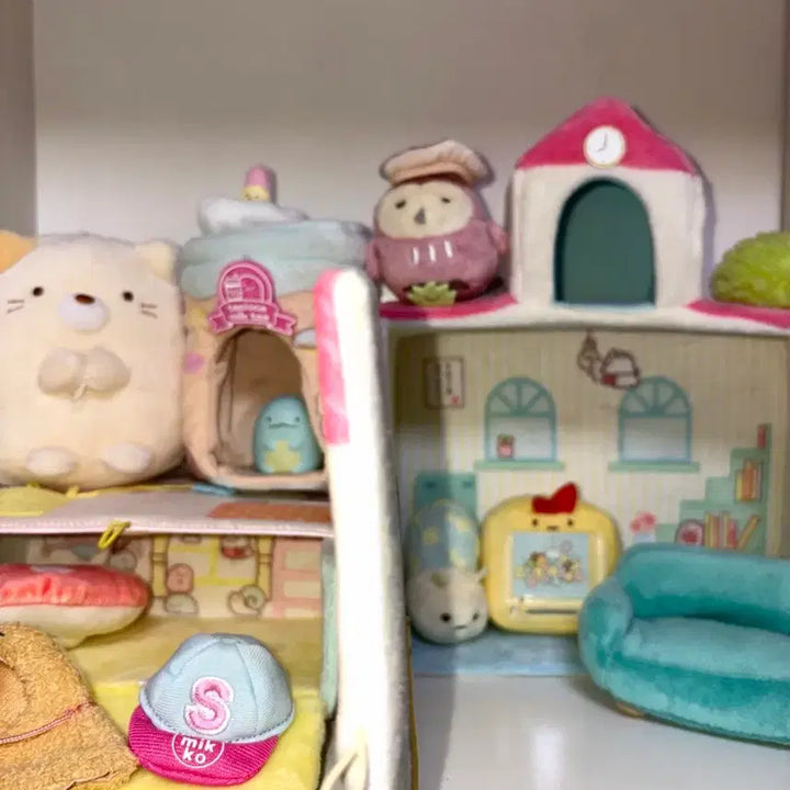 [BUNJANG] San-X Sumikko Gurashi "Sumikko House" &amp; "School" Set with Dolls and Furniture / 산엑스 스미코구라시 스밋코 하우스 인형 학교 일괄판매 일본
