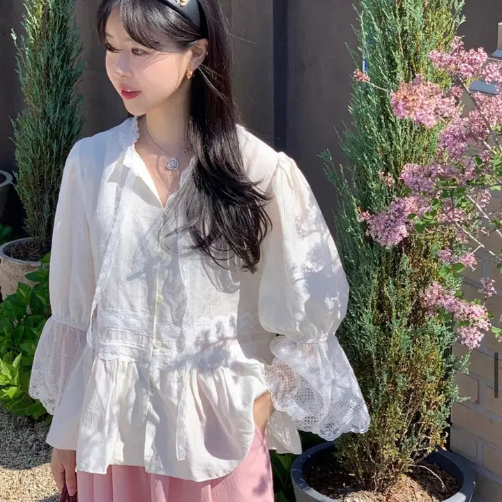 [SOLD OUT] 바이씨니 제작 요루루 블라우스 크림