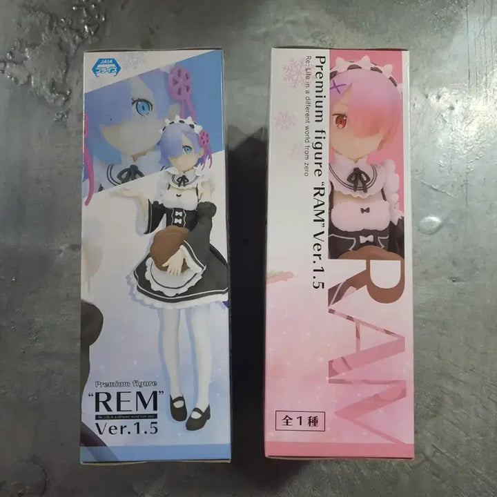 [BUNJANG] Re:Zero Sega Premium 1.5 Ver. Ram &amp; Rem Figure Set / 리제로 피규어 - Sega 프리미엄 1.5 버전 렘, 람 세트