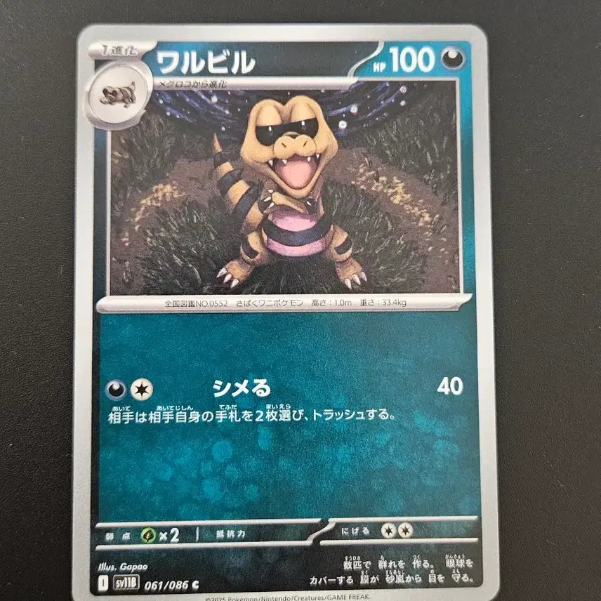 [BUNJANG] Akbir 061/086 (sv11B) Pokémon Card / [일판/일반] 악비르 061/086 (sv11B) 포켓몬카드