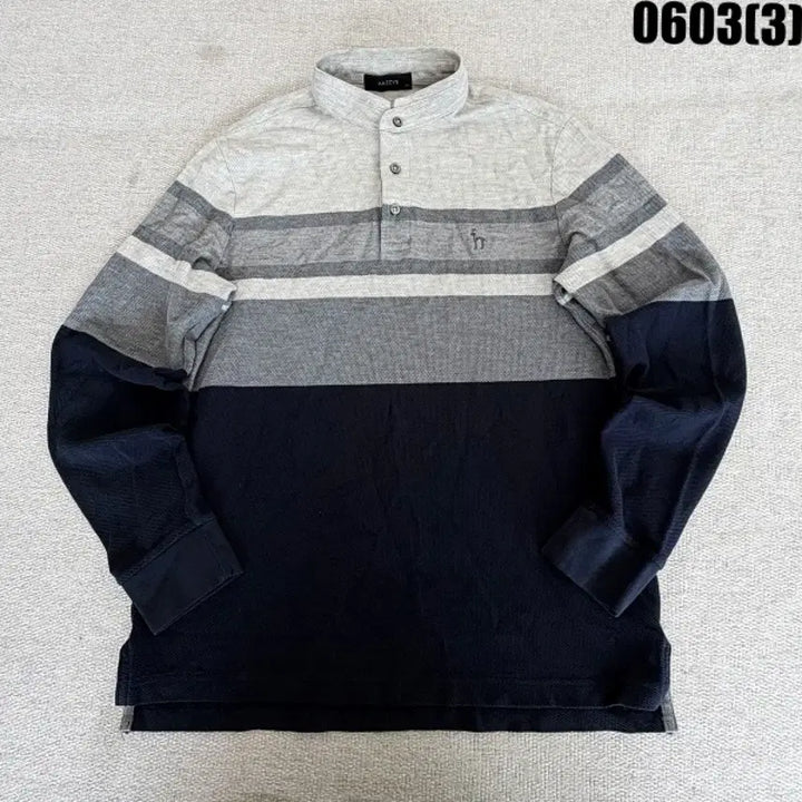 [BUNJANG] HAZZYS Striped Long Sleeve Golf Top (Size 100) / HAZZYS 스트라이프 롱슬리브 골프 상의 100 0603