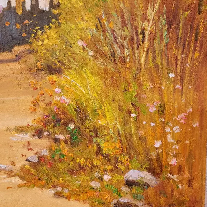 [BUNJANG] Korean Hometown Scenery Oil Painting / 가을의 기억 나의살던 고향 유화,원화